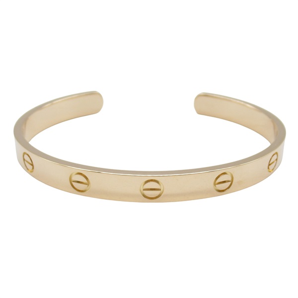 CARTIER Love Open Bracelet 18KPG Pink Rose Gold Used Women #17
