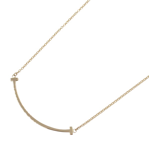TIFFANY＆CO T Smile Small Necklace 18KPG Pink Rose Gold Used women