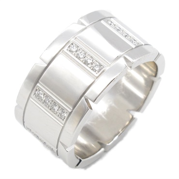 CARTIER Tank Francaise Diamond Ring 18KWG White Gold Used unisex US size 7.25