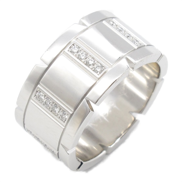 CARTIER Tank Francaise Diamond Ring 18KWG White Gold Used unisex US size 7.25