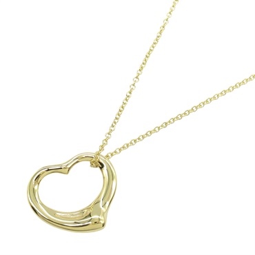 TIFFANY＆CO Open Heart Necklace Pendant 18KYG Yellow Gold Used women