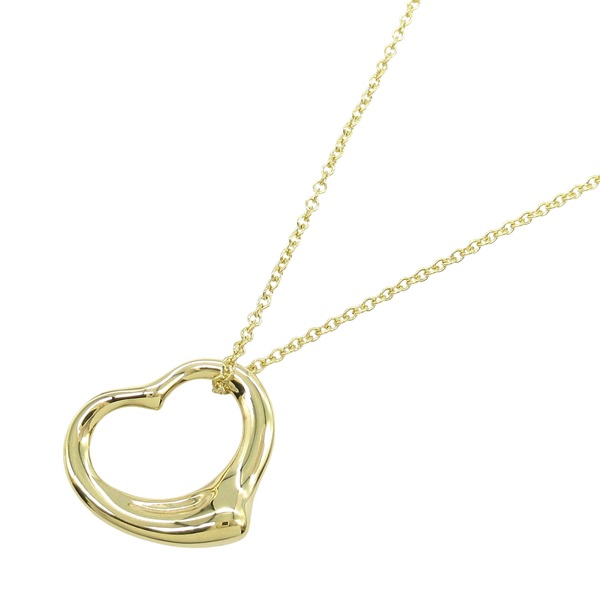 TIFFANY＆CO Open Heart Necklace Pendant 18KYG Yellow Gold Used women