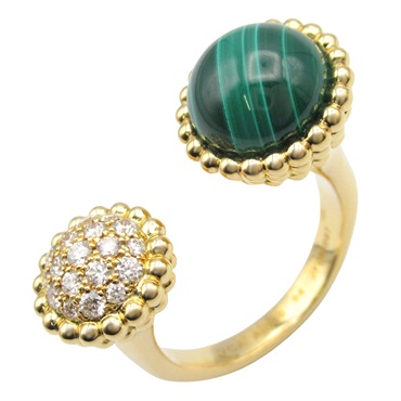 Van Cleef & Arpels Couleurs Entree Les Doors Ring 18KYG Malachite Diamond Used
