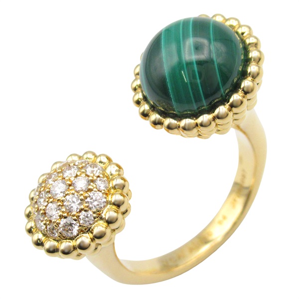 Van Cleef & Arpels Couleurs Entree Les Doors Ring 18KYG Malachite Diamond Used