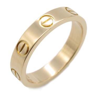 CARTIER Mini Love Ring 18KPG Pink Rose Gold Used unisex US size 4.5 #48