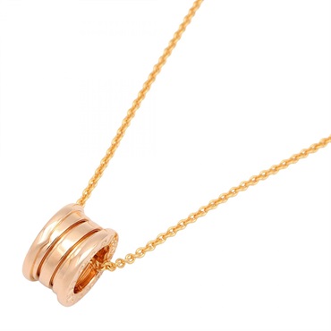 BVLGARI B-zero1 Pendant Necklace 18KRG Pink Rose Gold Used Unisex 38~45cm