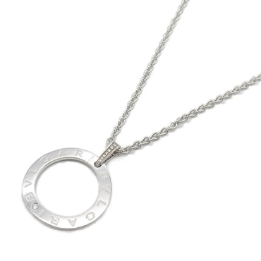 BVLGARI BVLGARI Sautoir Diamond Necklace Pendant 18KWG White Gold Used women
