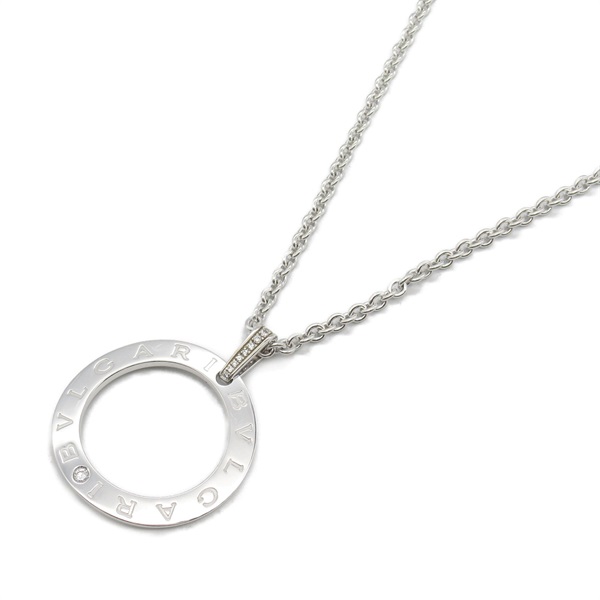 BVLGARI BVLGARI Sautoir Diamond Necklace Pendant 18KWG White Gold Used women