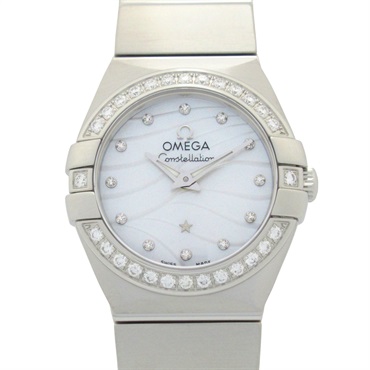 OMEGA Constellation Diamond Bezel 12P Watch 123.15.24.60.55.006 Quartz SS woman