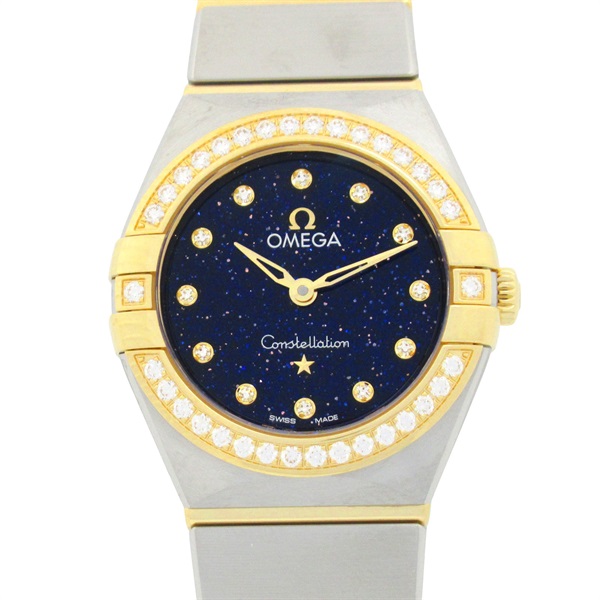 OMEGA Constellation Diamond Wrist Watch Quartz 18KYG SS used women