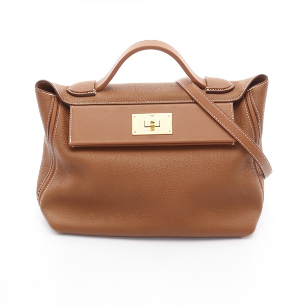 HERMES Sac 24/24 Van Quatre 29 2way Handbag 075240CC Togo leather Gold Used D