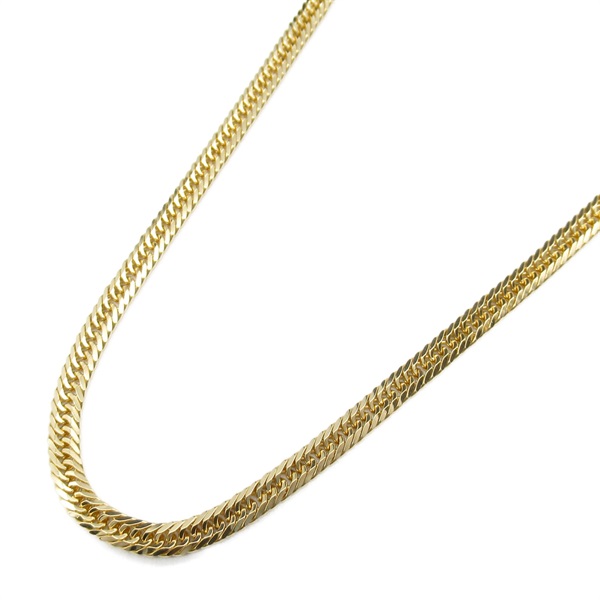 JEWELRY 8 T side Flat link chain necklace 55cm 18K Yellow Gold Used