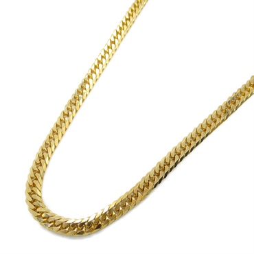 JEWELRY Double 6 side Flat link chain necklace 50cm 18K Yellow Gold Used