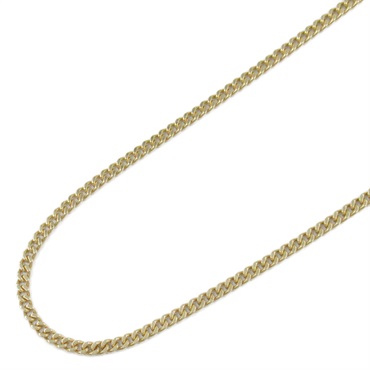 JEWELRY Single 2 Side Flat Link Chain Necklace K18 Yellow Gold Used Men 40cm