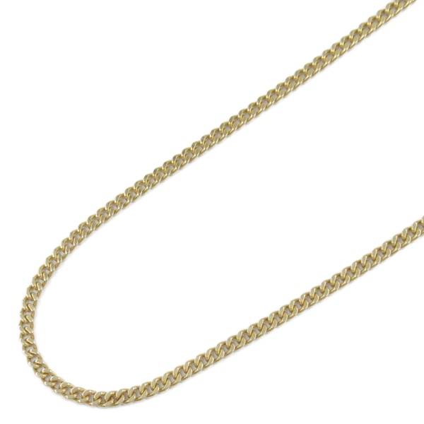 JEWELRY Single 2 Side Flat Link Chain Necklace K18 Yellow Gold Used Men 40cm