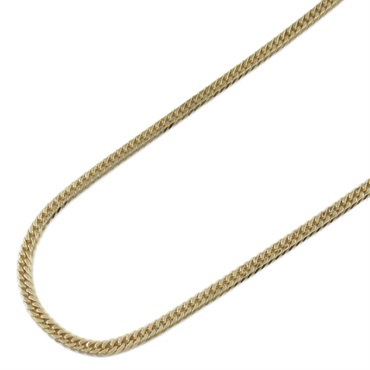 JEWELRY Double 6 Side Flat Link Chain Necklace 18KYG Yellow Gold Used Men 50cm