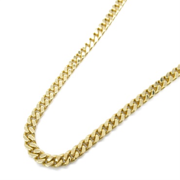JEWELRY Single 2 Side Flat Link Chain Necklace 18KYG Yellow Gold Used Men 51cm