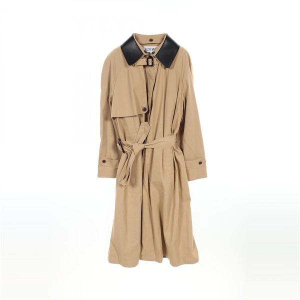LOEWE coat S2101092PA silk cotton Beige Used Women #38