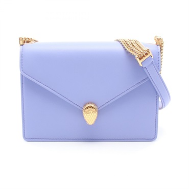 BVLGARI Serpenti Forever chain Shoulder Bag leather Purple Used Women GHW