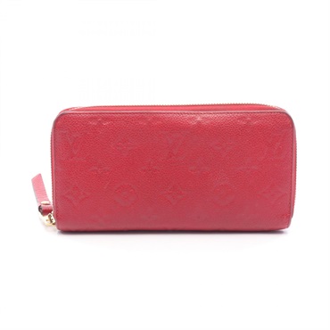 LOUIS VUITTON Zippy Around long wallet M61865 Monogram empreinte red Used Women