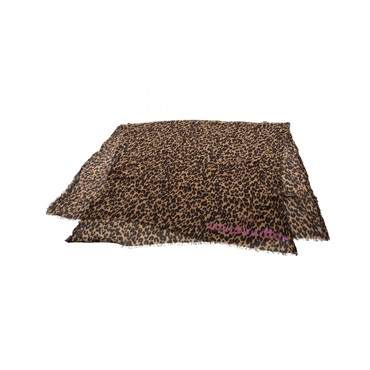 LOUIS VUITTON Etole leopard Stole scarf M72215 silk cashmere Brown Beige Used