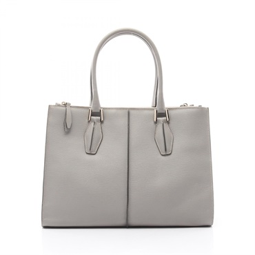 TOD'S D-styling Hand Tote Bag leather Gray Used Women