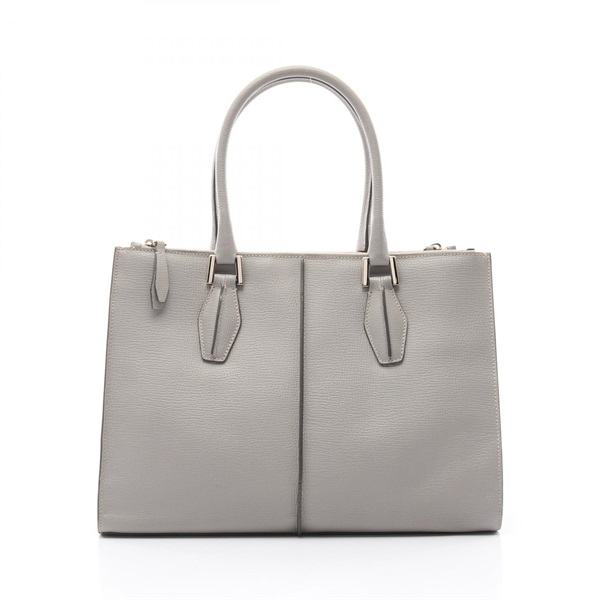 TOD'S D-styling Hand Tote Bag leather Gray Used Women