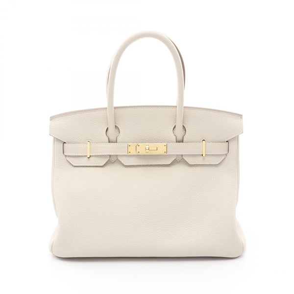 HERMES Birkin 30 Handbag Togo leather Beige Cle Used Women GHW Z