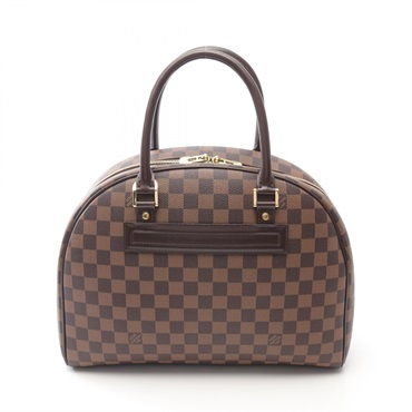 LOUIS VUITTON Nolita Tote Handbag N41455 Damier Canvas Ebene Used Women LV