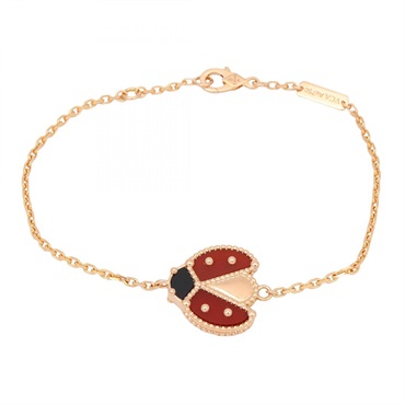 Van Cleef & Arpels Lucky Spring Open Wing Bracelet VCARP7R100 18KRG Carnelian