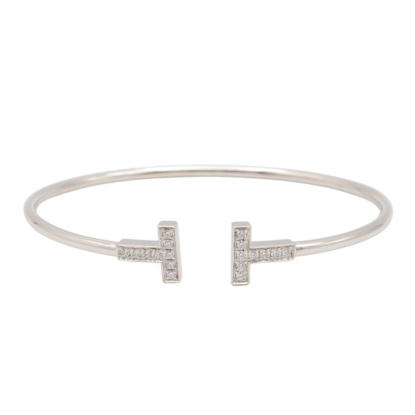 TIFFANY＆CO T-wire Diamond Bracelet 18KWG White Gold Used Women