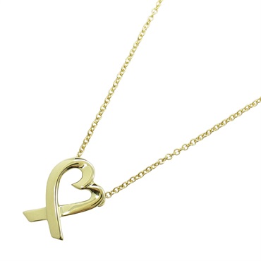 TIFFANY＆CO Loving Heart Necklace Pendant 18KYG Yellow Gold Used women
