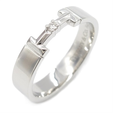 TIFFANY＆CO T True Ring 1P Diamond 18KWG White Gold Used women US size 6