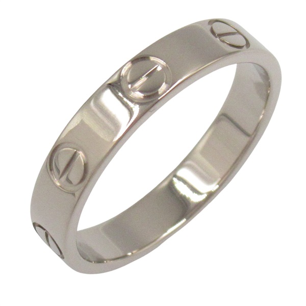 CARTIER Mini Love Ring 18KWG White Gold Used Unisex Us size 5.25 #50