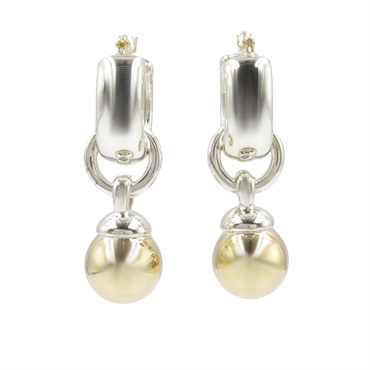 TIFFANY＆CO Tangle Pierced earrings Silver925 18KYG Yellow Gold Used women