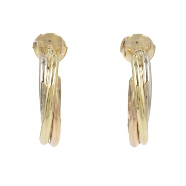 CARTIER Trinity Pierced earrings 18KYG 18KPG 18KWG Yellow Three gold used women