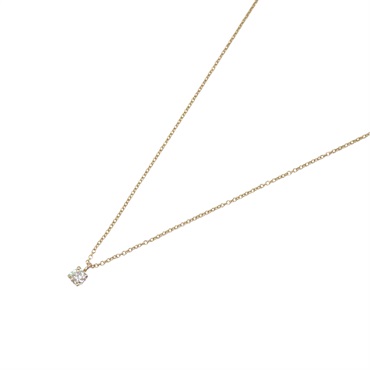 TIFFANY＆CO Solitaire Necklace Pendant Diamond 18KPG Pink Rose Gold Used women