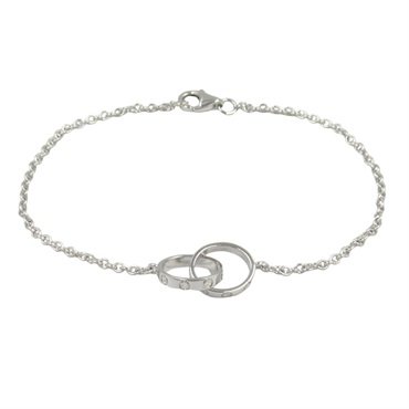 CARTIER Baby Love Bracelet 18KWG White Gold Used Women