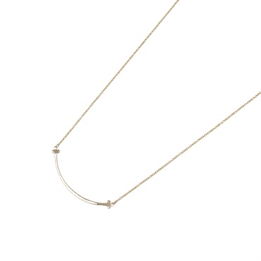 TIFFANY＆CO T Smile Small Necklace Pendant 18KPG Pink Rose Gold Used women