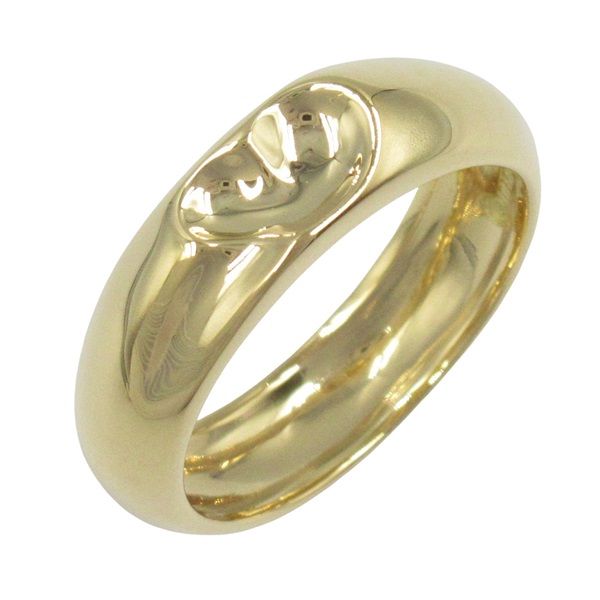 TIFFANY＆CO Heart Curved Ring 18KYG Yellow Gold Used women US size 7.75