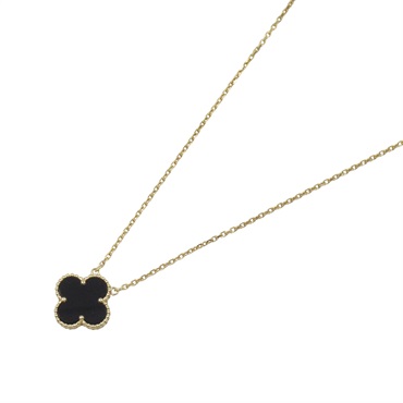 Van Cleef & Arpels Vintage Alhambra Necklace Onyx 18KYG Yellow Gold Black Used
