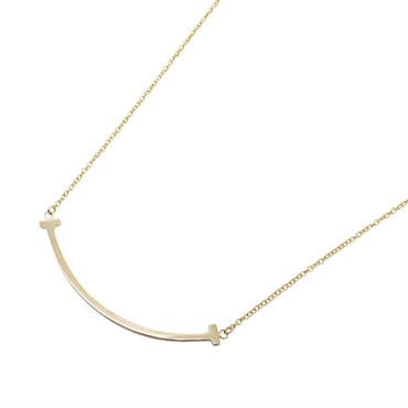 TIFFANY＆CO T Smile Small Necklace 18KPG Pink Rose Gold Used women