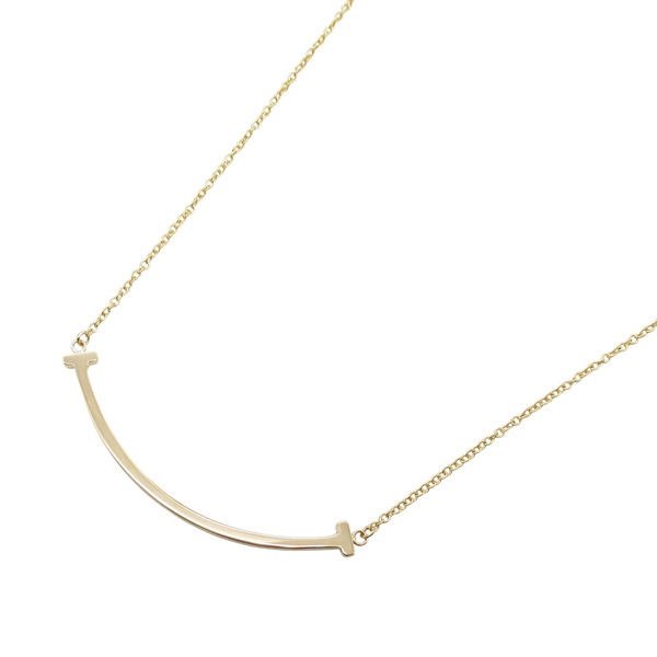 TIFFANY＆CO T Smile Small Necklace 18KPG Pink Rose Gold Used women