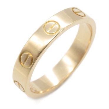 CARTIER Mini Love Ring 18KPG Pink Rose Gold Used unisex US size 5.5 #51