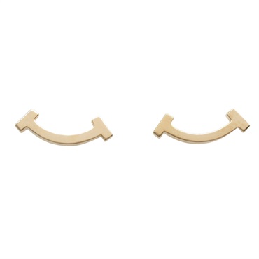 TIFFANY＆CO T Smile Pierced earrings 18KPG Pink Rose Gold Used women