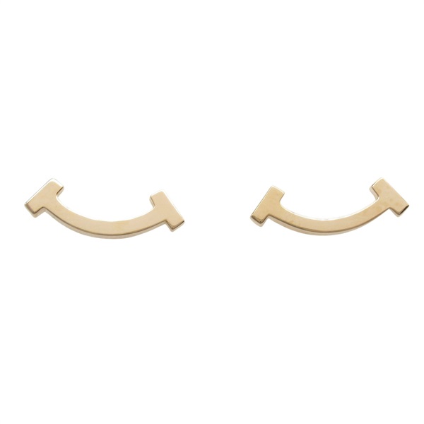 TIFFANY＆CO T Smile Pierced earrings 18KPG Pink Rose Gold Used women