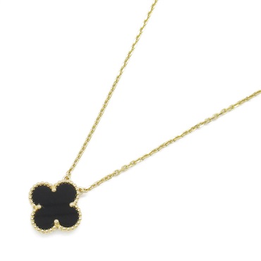 Van Cleef & Arpels Vintage Alhambra Necklace Onyx 18KYG Yellow Gold Black Used