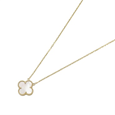 Van Cleef & Arpels Vintage Alhambra Necklace 18KYG Gold Mother of pearl used