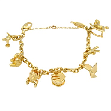 CARTIER 7 motif Bracelet 18KYG Yellow Gold Used unisex
