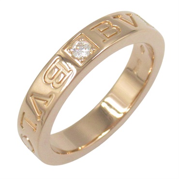 BVLGARI B-zero1 Ring 1P Diamond 18KPG Pink Rose Gold Used US size 5.5 #50 women